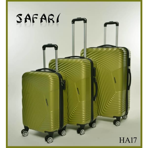 Ensemble de 3 Valises SAFARI - Vert Militaire (HA17) Ensemble de 3 Valises SAFARI - Vert Militaire (HA17)